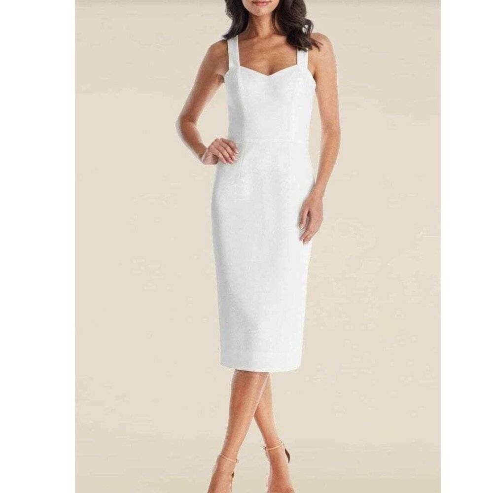 Dress the Population White Midi Sheath Dress